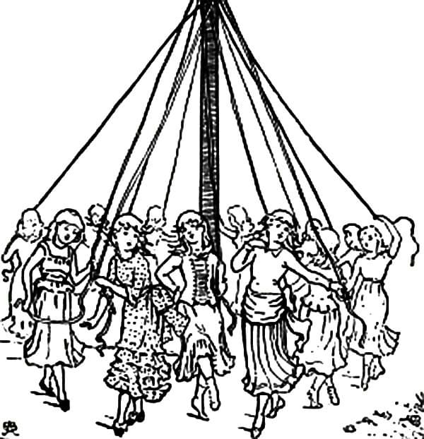 Free Maypole to Color