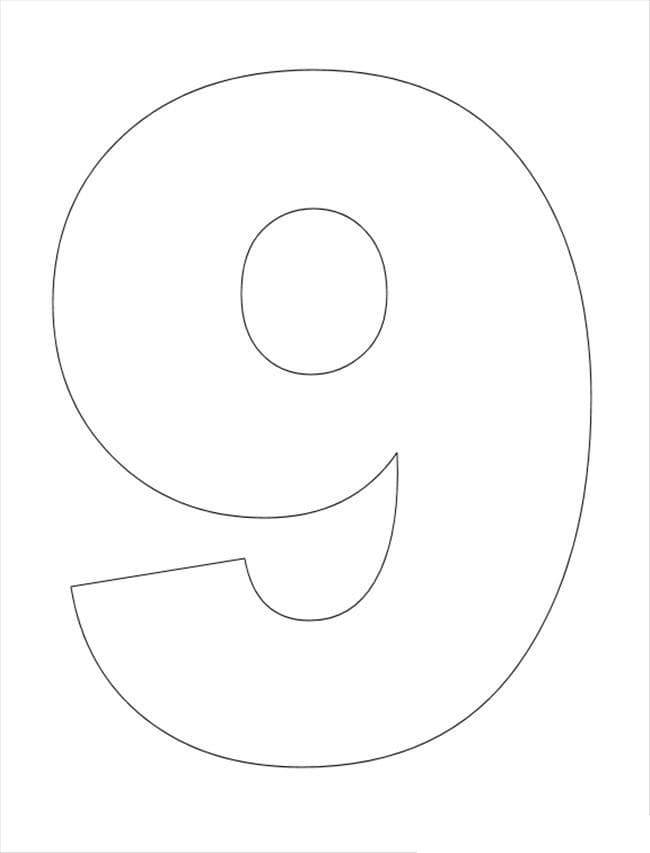 Number 9 Printable Coloring Page Free Printable Coloring Pages for Kids