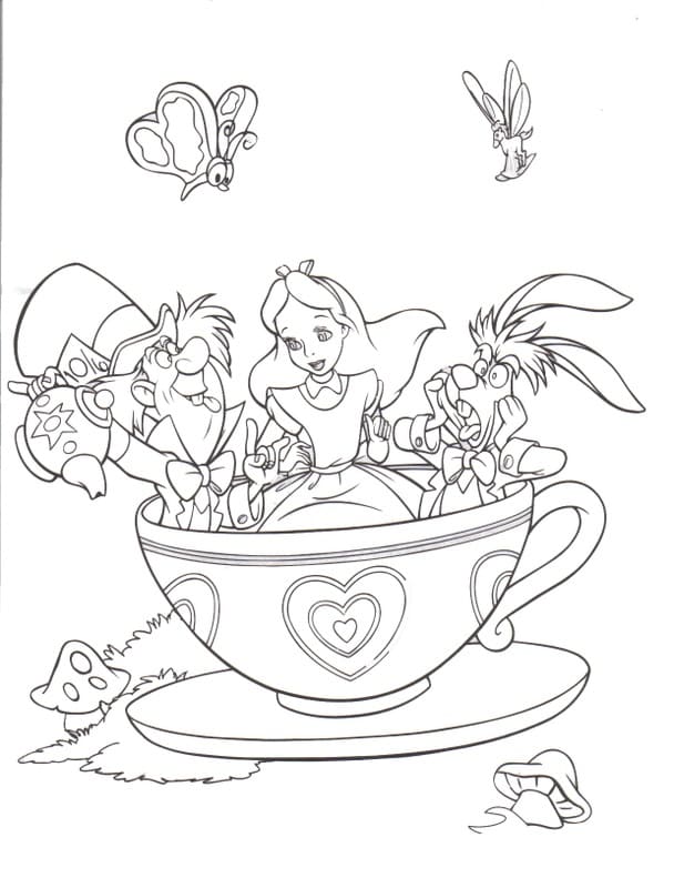 Free Printable Alice in Wonderland Coloring Page Free Printable