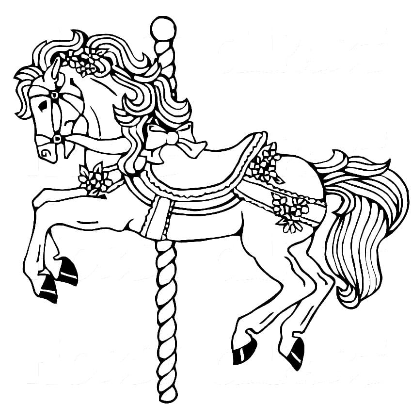 printable-carousel-horse-coloring-pages