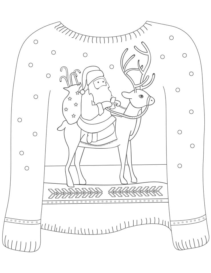 Free Printable Christmas Sweater Coloring Page - Free Printable ...