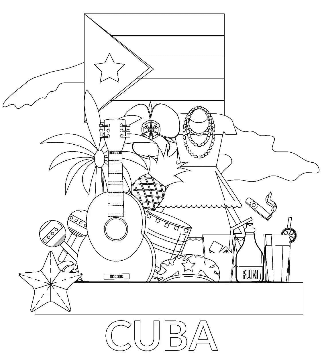 Free Printable Cuba Coloring Page Free Printable Coloring Pages for Kids