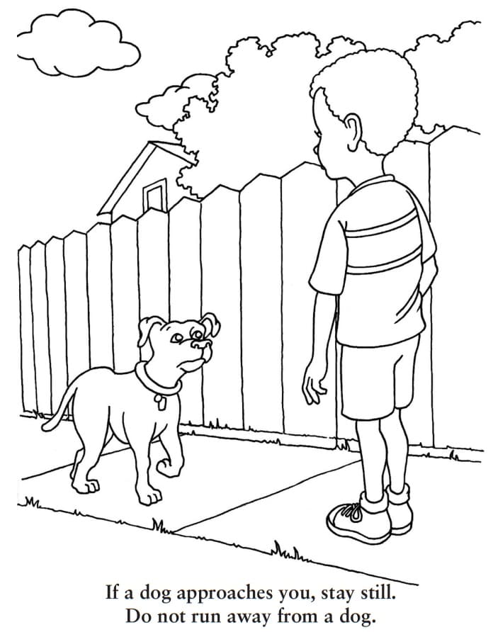 Free Printable Dog Safety Coloring Page - Free Printable Coloring Pages for  Kids