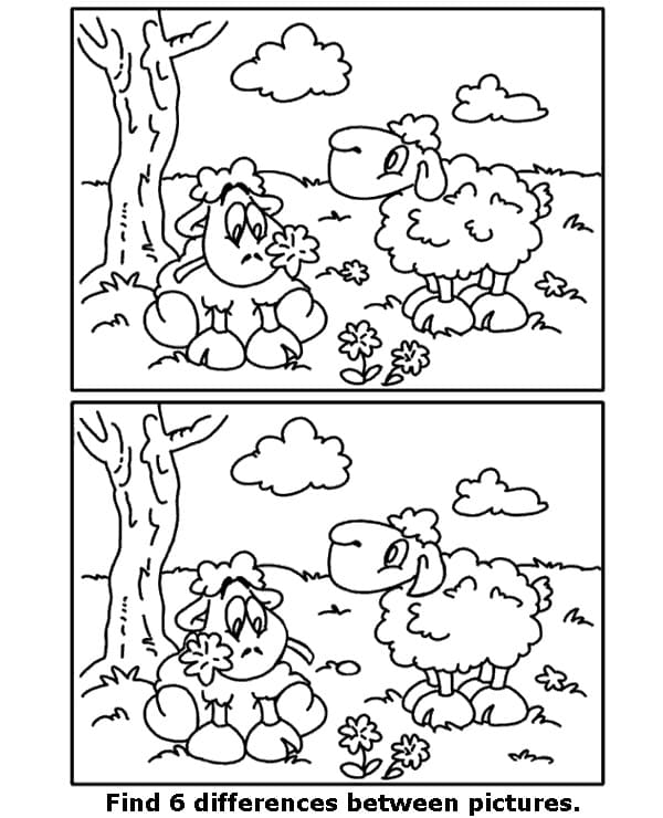 Free Printable Find 6 Differences