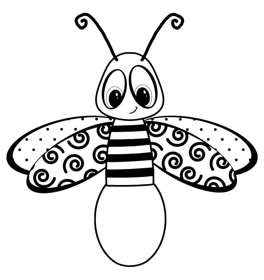 Firefly in the Night Coloring Page Free Printable Coloring Pages for Kids