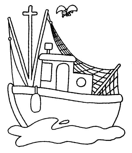 Free Printable Fishing Boat Coloring Page Free Printable Coloring