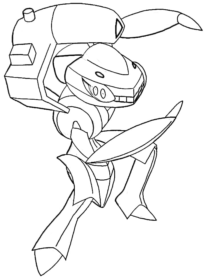 coloring pages genesect pokemon