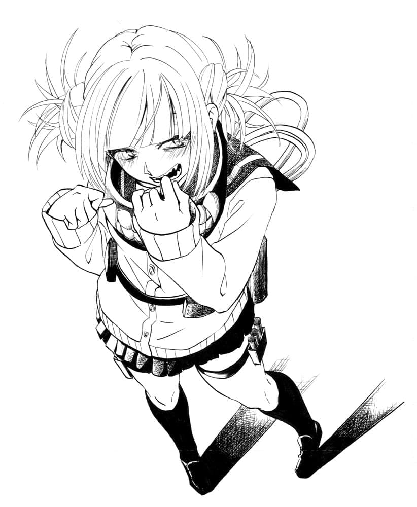 Himiko Toga Coloring Pages.