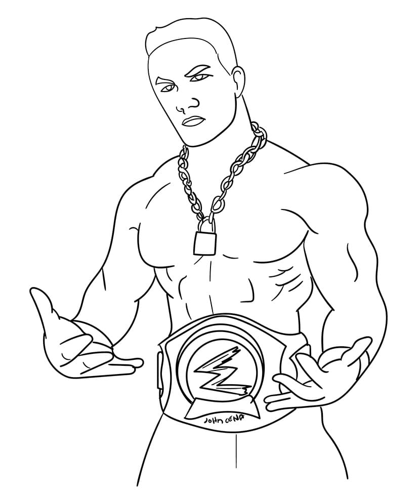 Wwe Coloring Pages John Cena - Coloring Home B8C