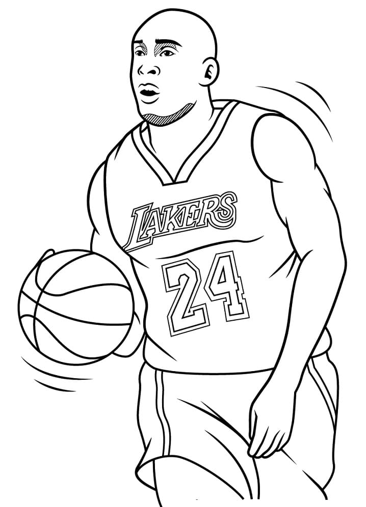 Kobe Bryant Coloring Pages Free Printable Coloring Pages For Kids
