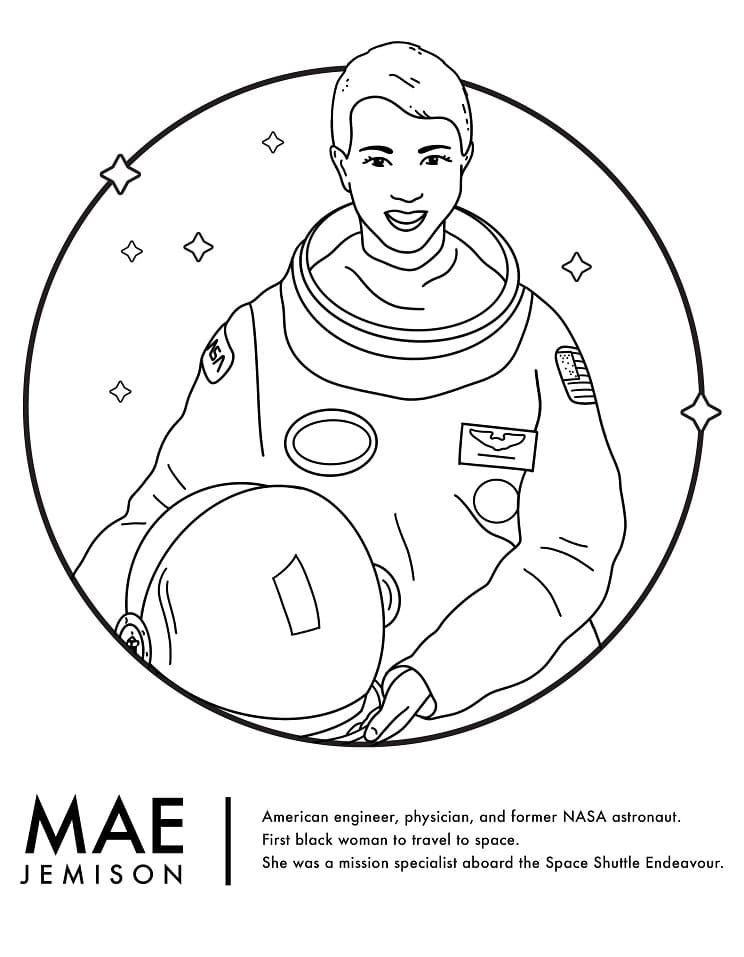 Mae Jemison Printable Coloring Page Free Printable Coloring Pages For 