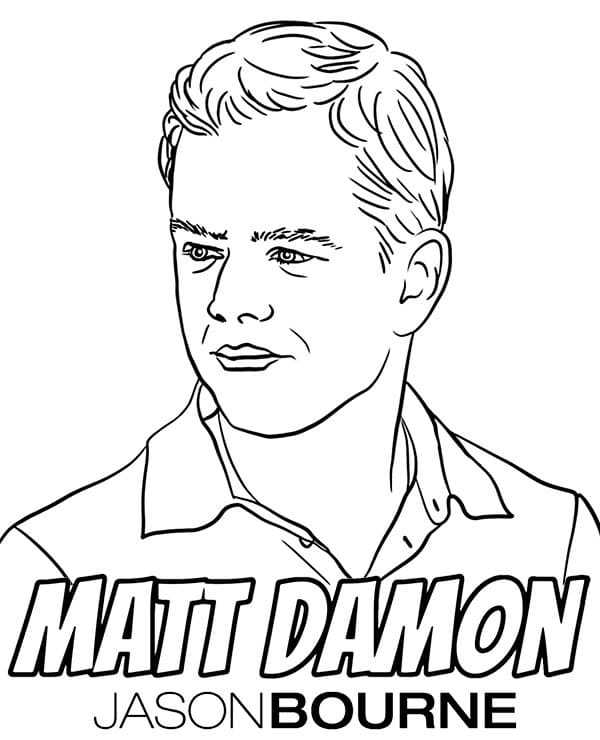Free Printable Matt Damon