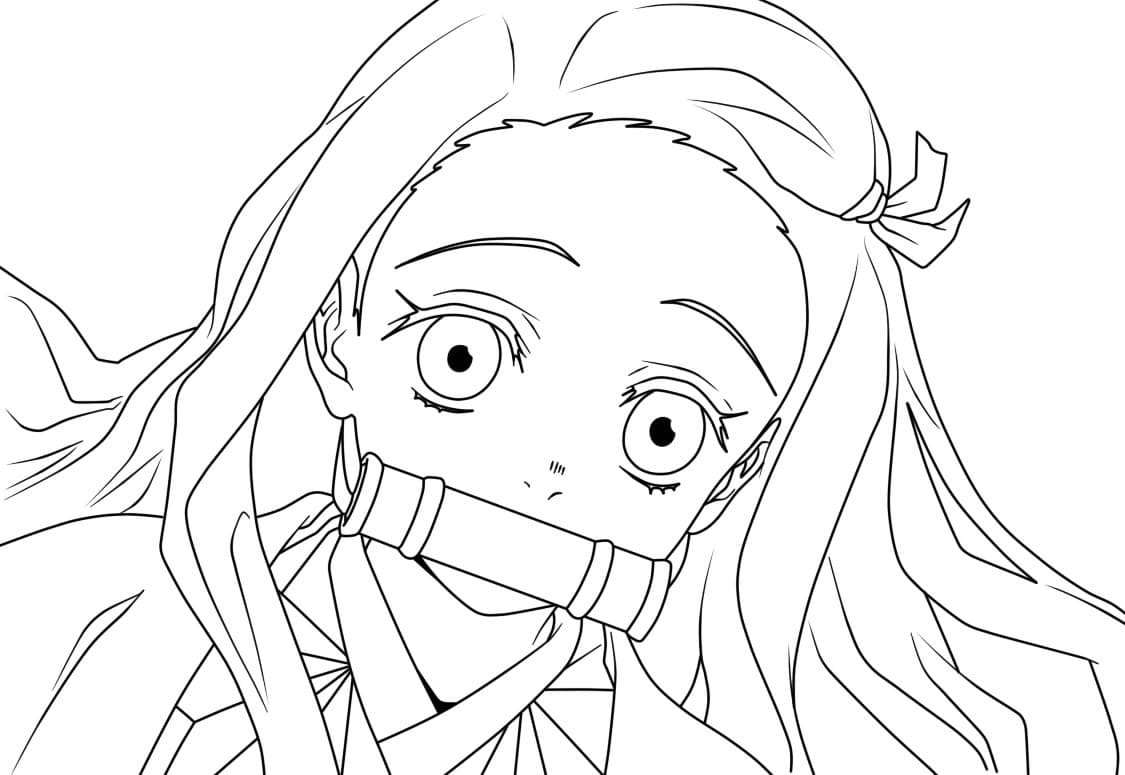 Little Nezuko Coloring Page - Free Printable Coloring Pages For Kids