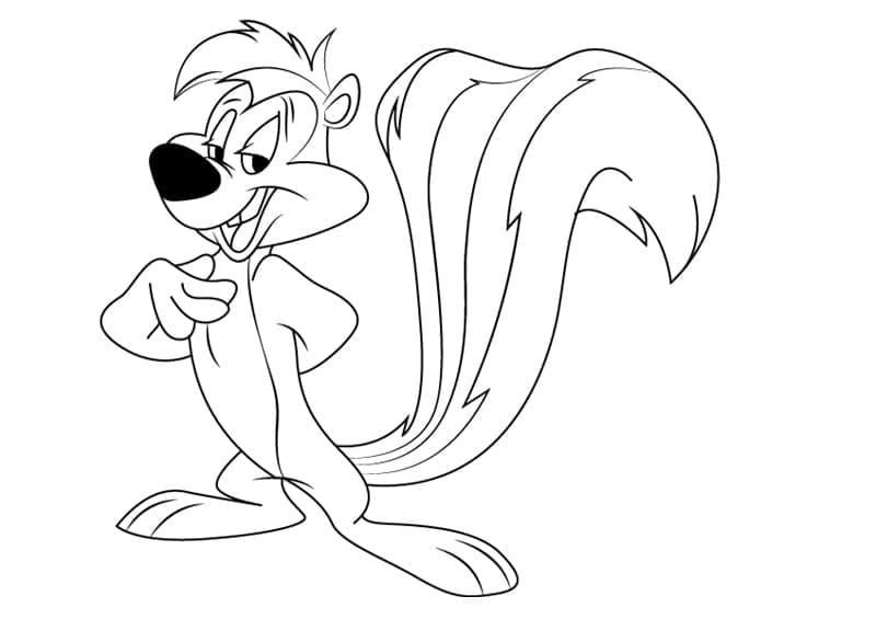 Free Pepé Le Pew Coloring Page - Free Printable Coloring Pages for Kids