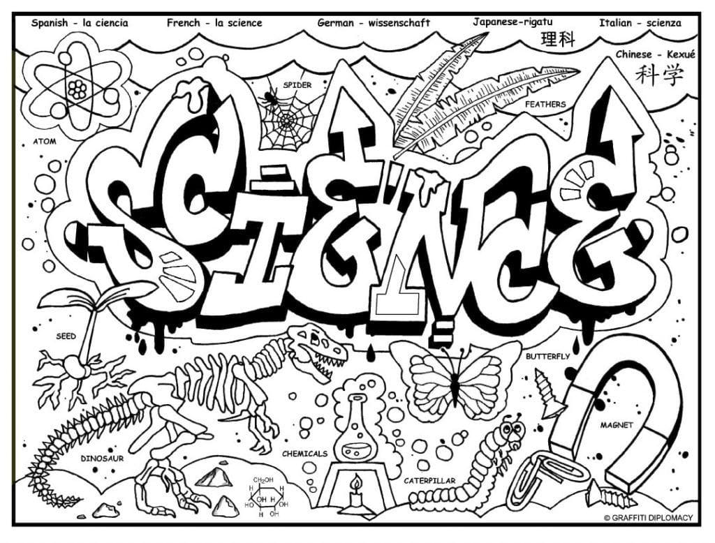 science coloring page online