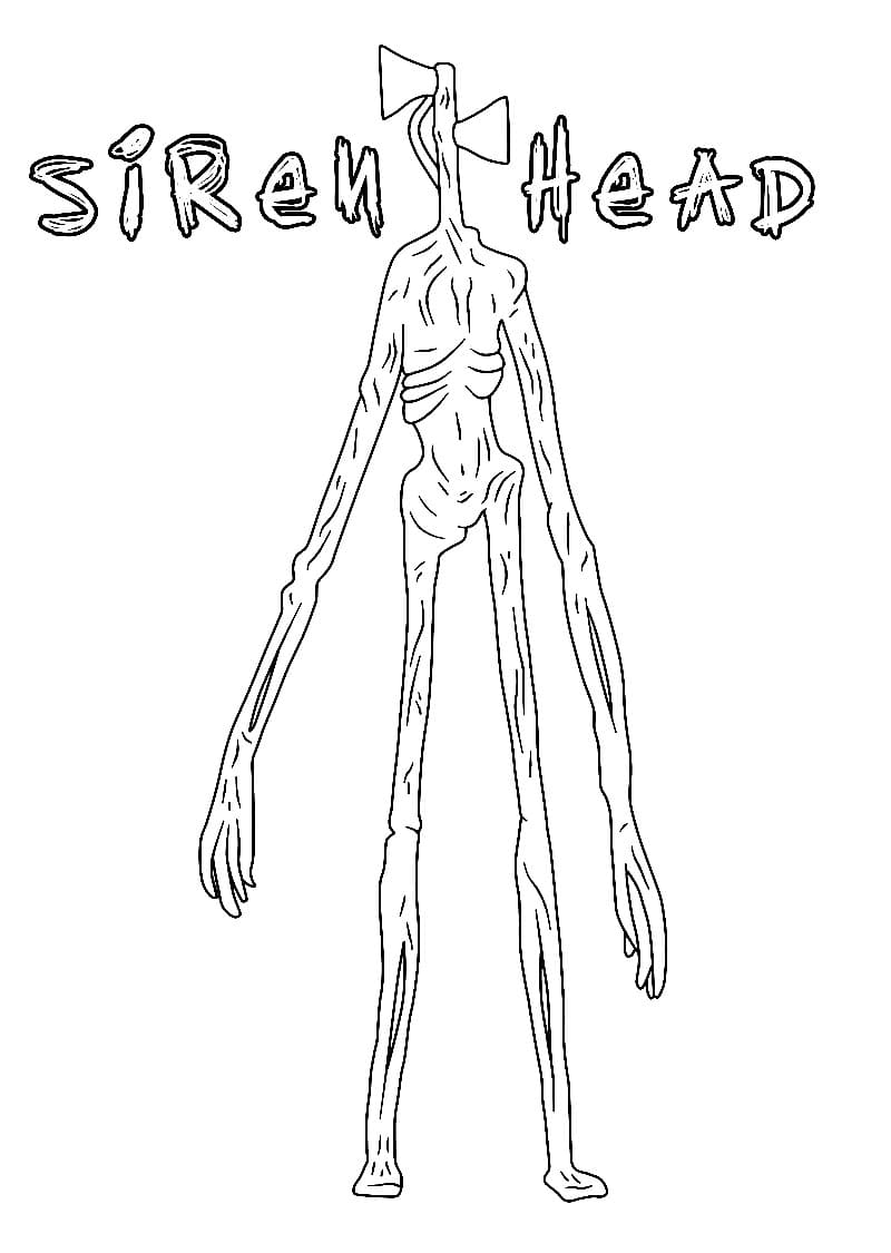 Amazing Siren Head Coloring Page - Free Printable Coloring Pages for Kids
