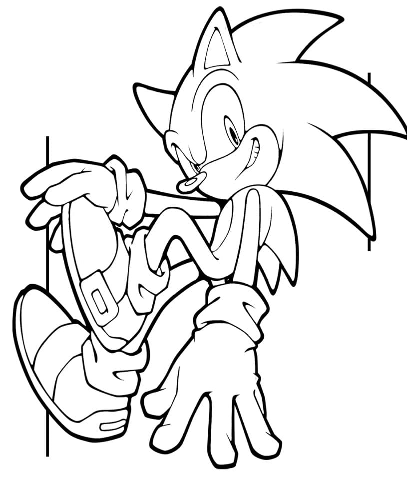 Para Colorir Sonic EXE FNF Imprimir Grátis