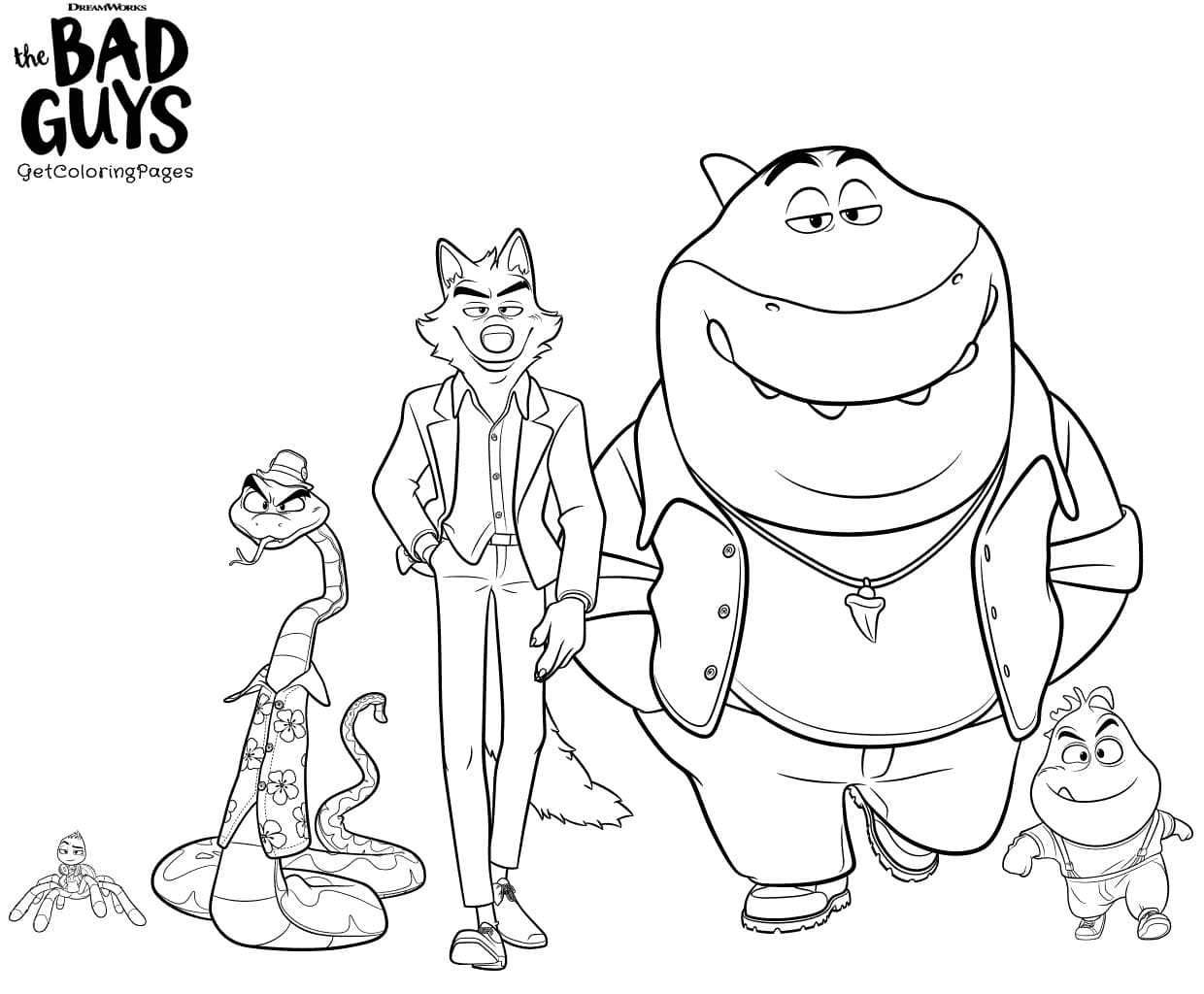 Ms Tarantula The Bad Guys Coloring Page - Free Printable Coloring Pages