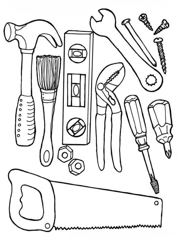 Printable Tools Coloring Page Free Printable Coloring Pages For Kids