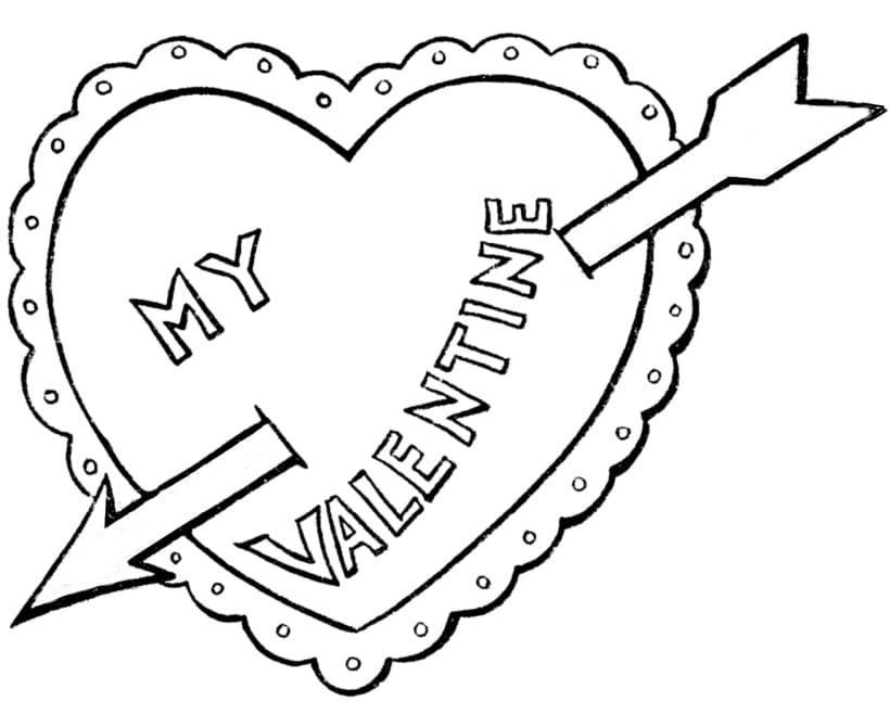 Print Happy Valentine #39 s Day Heart Coloring Page Free Printable