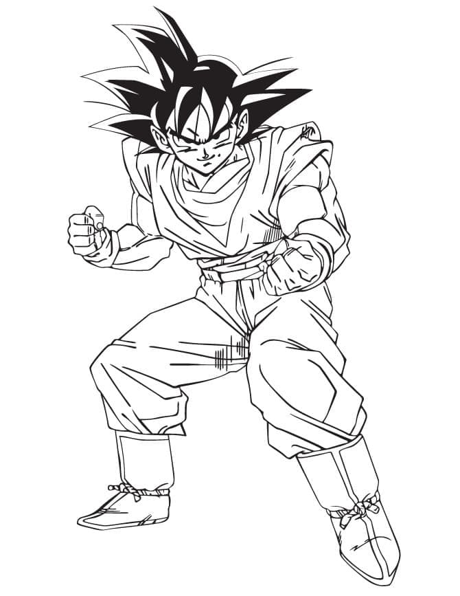 Super Saiyan Blue Goku Coloring Page - ColoringAll