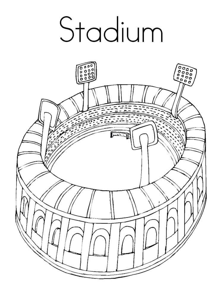 Free Stadium Printable Coloring Page Free Printable Coloring Pages 