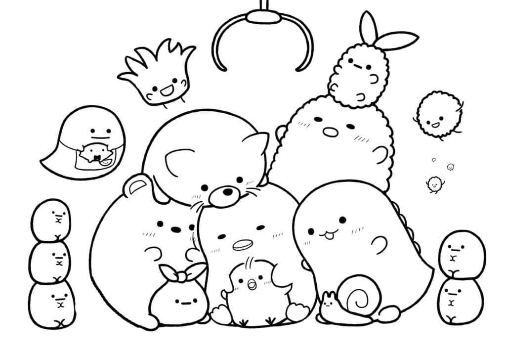 Free Sumikko Gurashi Coloring Page - Free Printable Coloring Pages for Kids