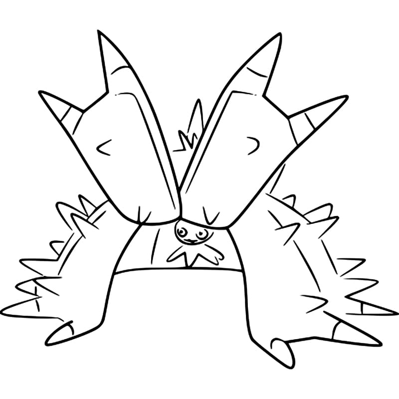 toxapex coloring page easy pokemon