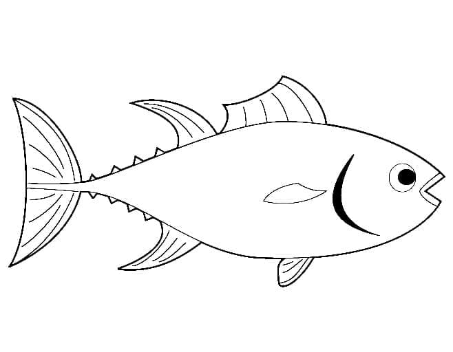tuna fish coloring page