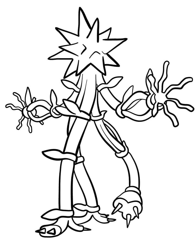 xurkitree coloring page in black and white pokemon