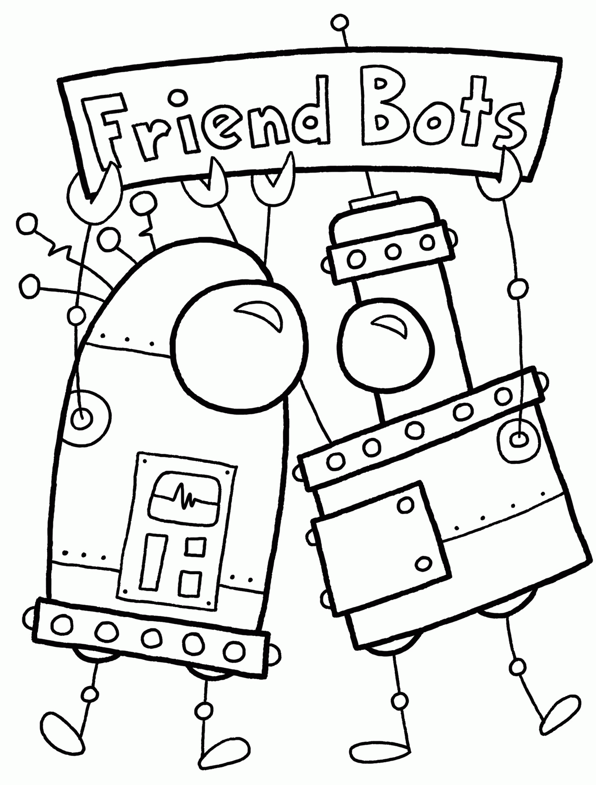 Monitoring Robot Coloring Page Free Printable Coloring Pages for Kids