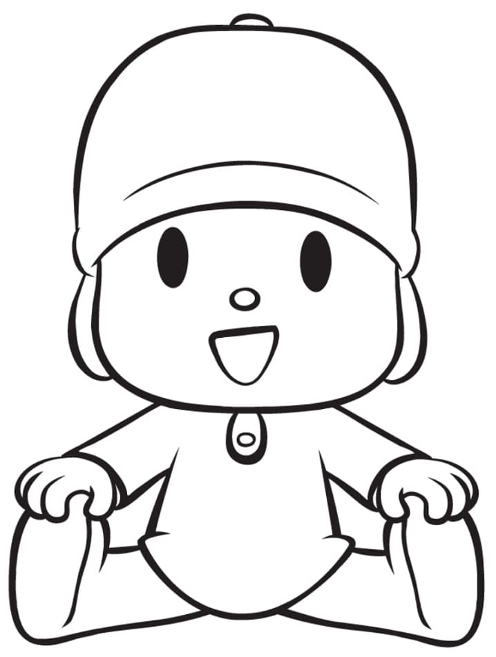 Drawings To Paint & Colour Pocoyo - Print Design 010