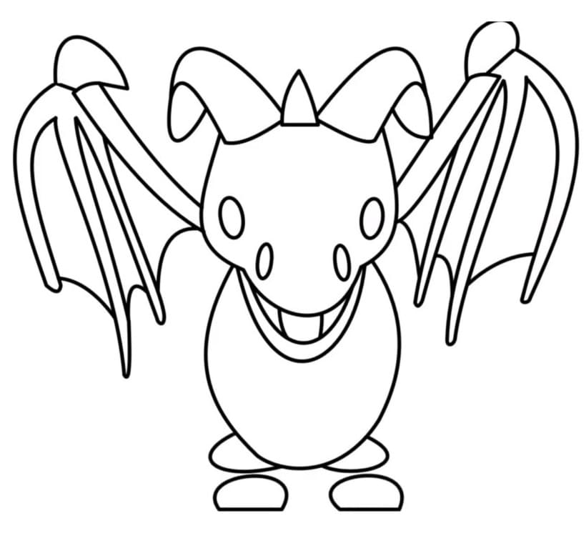 Frost Dragon Adopt Me Coloring Page - Free Printable Coloring Pages for