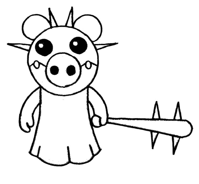 Piggy Roblox Zizzy Coloring Pages.