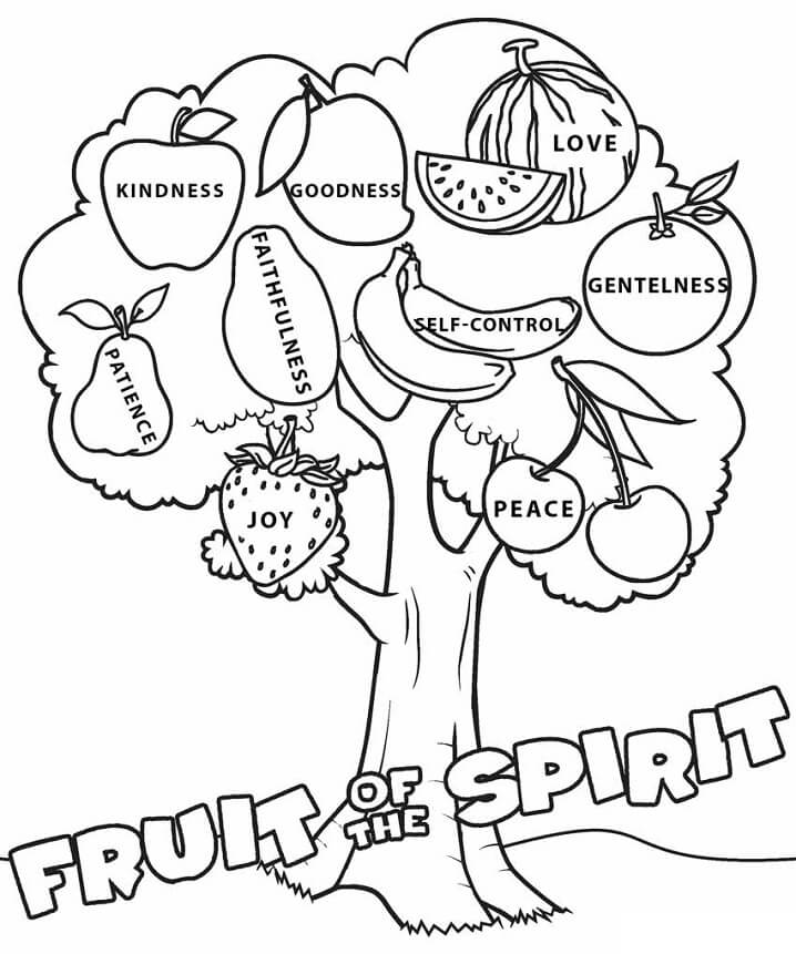 Fruit Of The Spirit Coloring Page Free Printable FREE PRINTABLE TEMPLATES