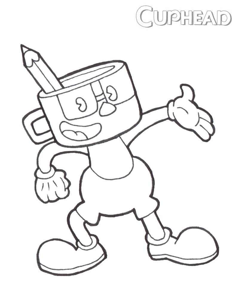 Cuphead Fighting Coloring Page - Free Printable Coloring Pages For Kids