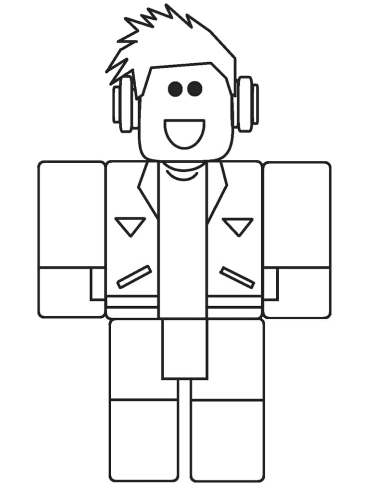 Noob from Roblox Coloring Pages - Get Coloring Pages