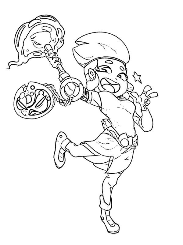 Funny Amber Brawl Stars Coloring Page Free Printable Coloring Pages For Kids - pintar do brawl stars