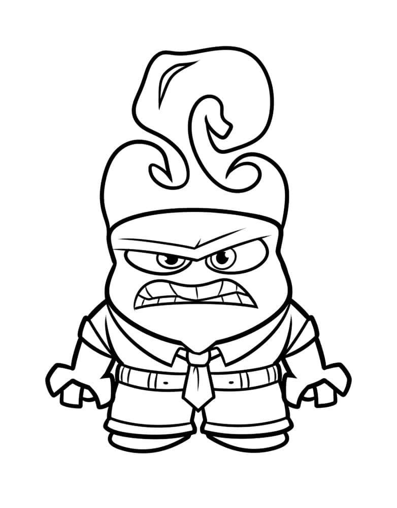 Funny Anger Coloring Page - Free Printable Coloring Pages for Kids