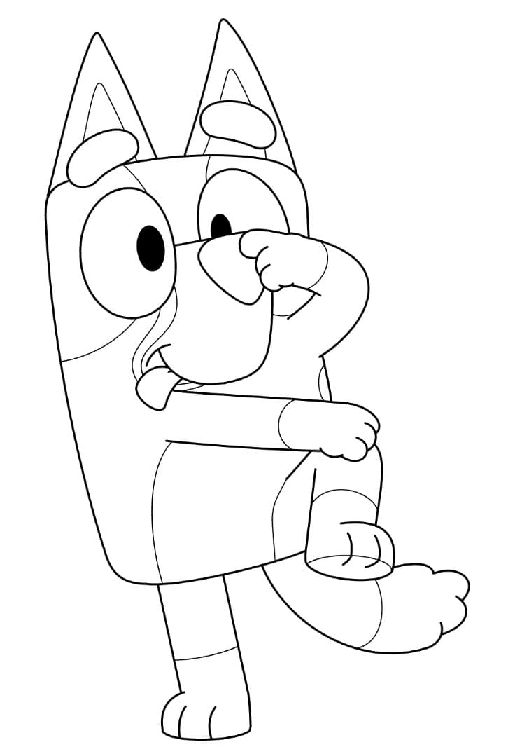 Funny Bluey Coloring Page   Free Printable Coloring Pages for Kids