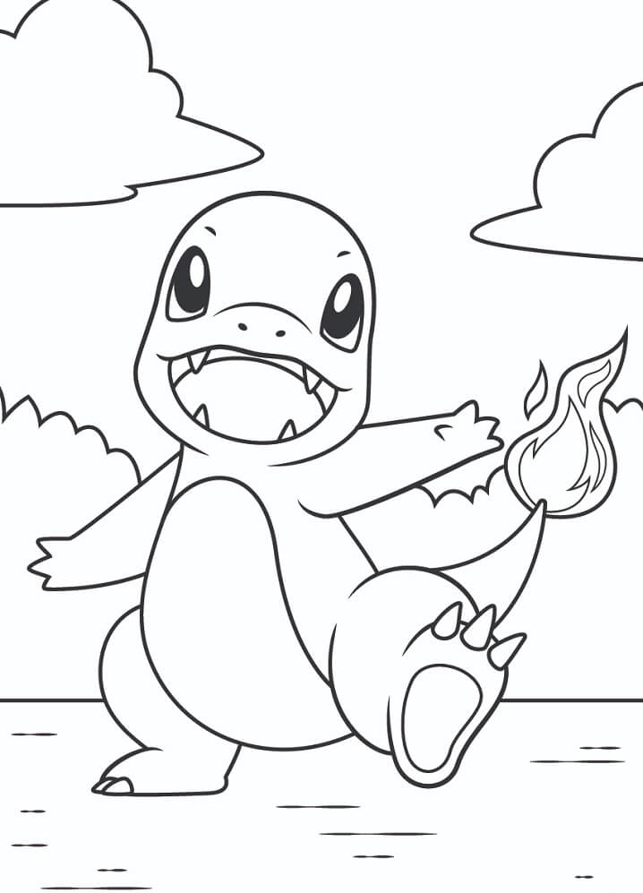 Charmander Coloring Page Printable