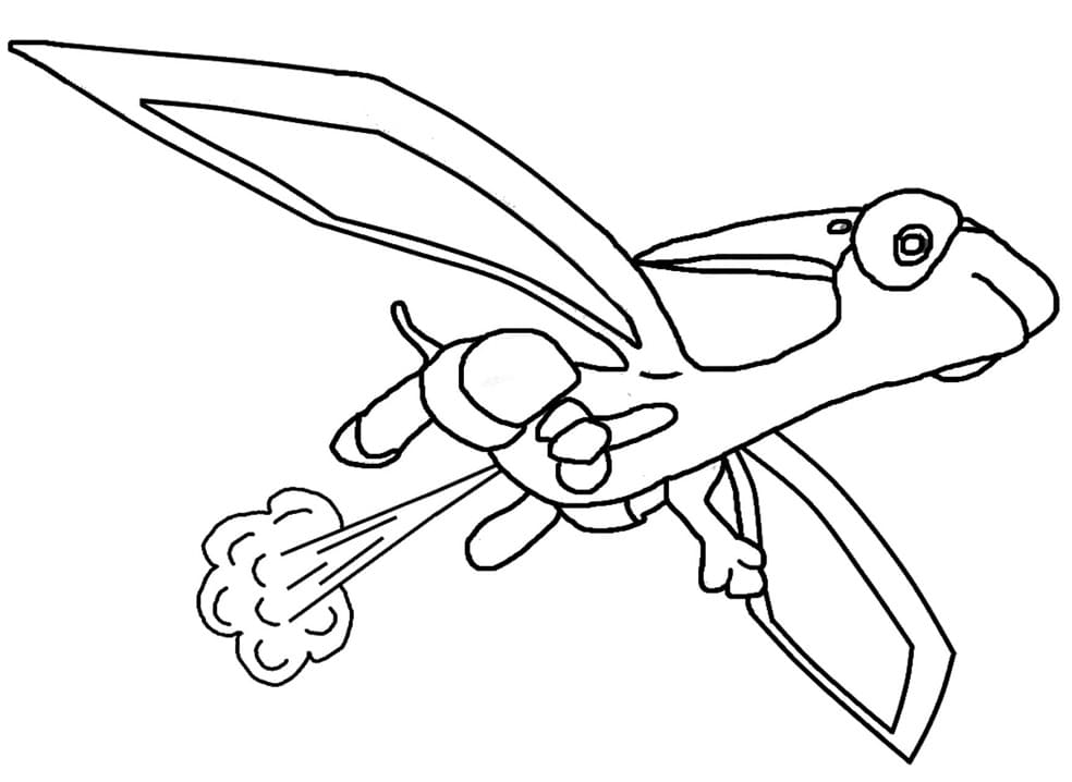 flygon coloring page pokemon