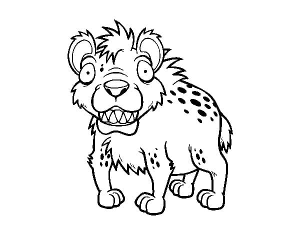 Three Hyenas Coloring Page - Free Printable Coloring Pages for Kids