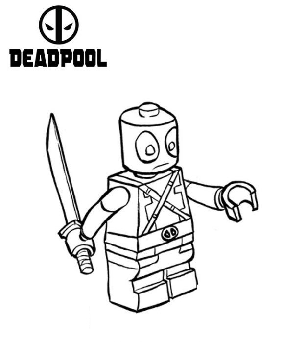 funny lego deadpool coloring page  free printable coloring