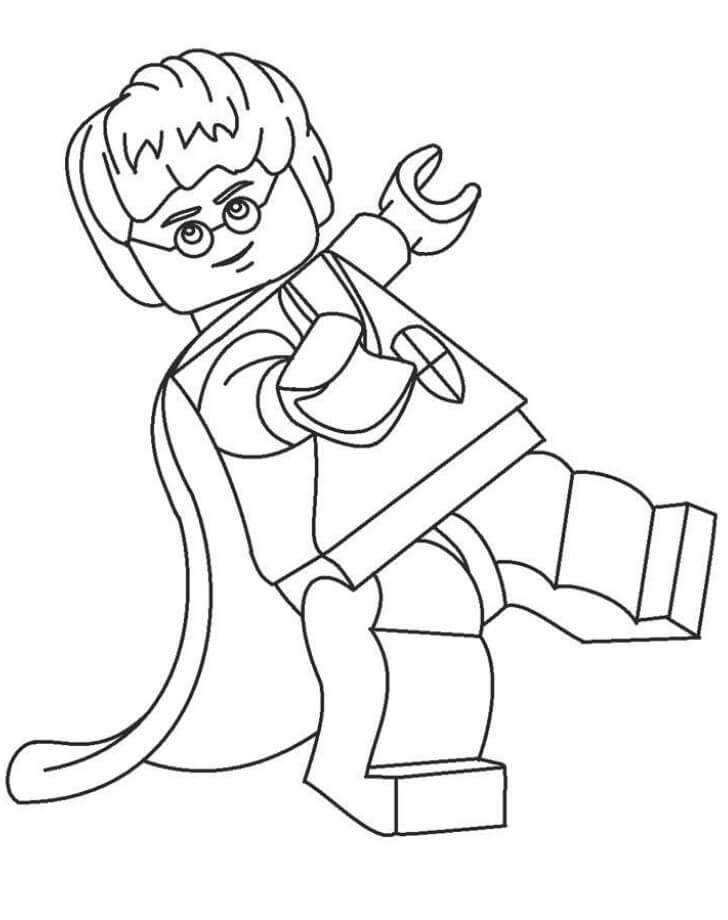 Funny Lego Harry Potter Coloring Page - Free Printable Coloring Pages
