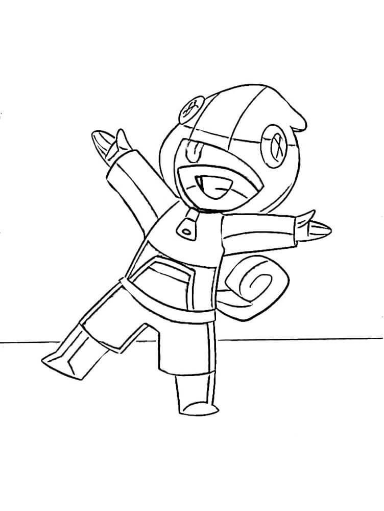 Funny Leon Brawl Stars Coloring Page Free Printable Coloring Pages For Kids - leon brawl stars coloring pages