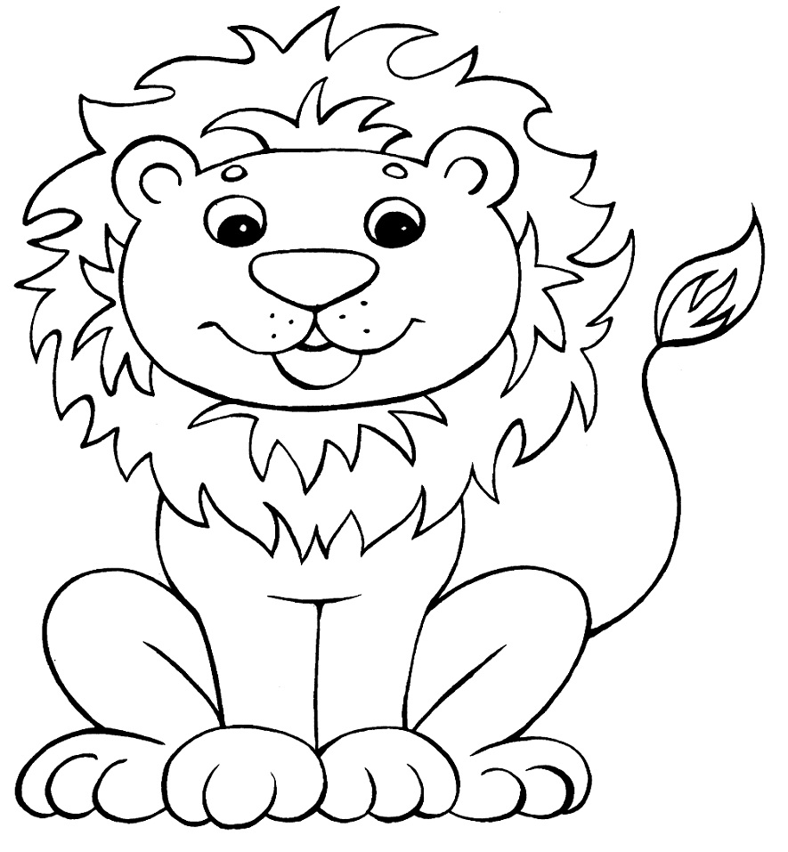 Funny Lion Coloring Page   Free Printable Coloring Pages for Kids