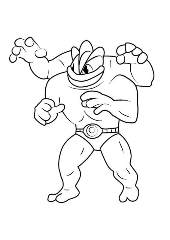 Machamp Evolutions Coloring Page - Free Printable Coloring Pages for Kids