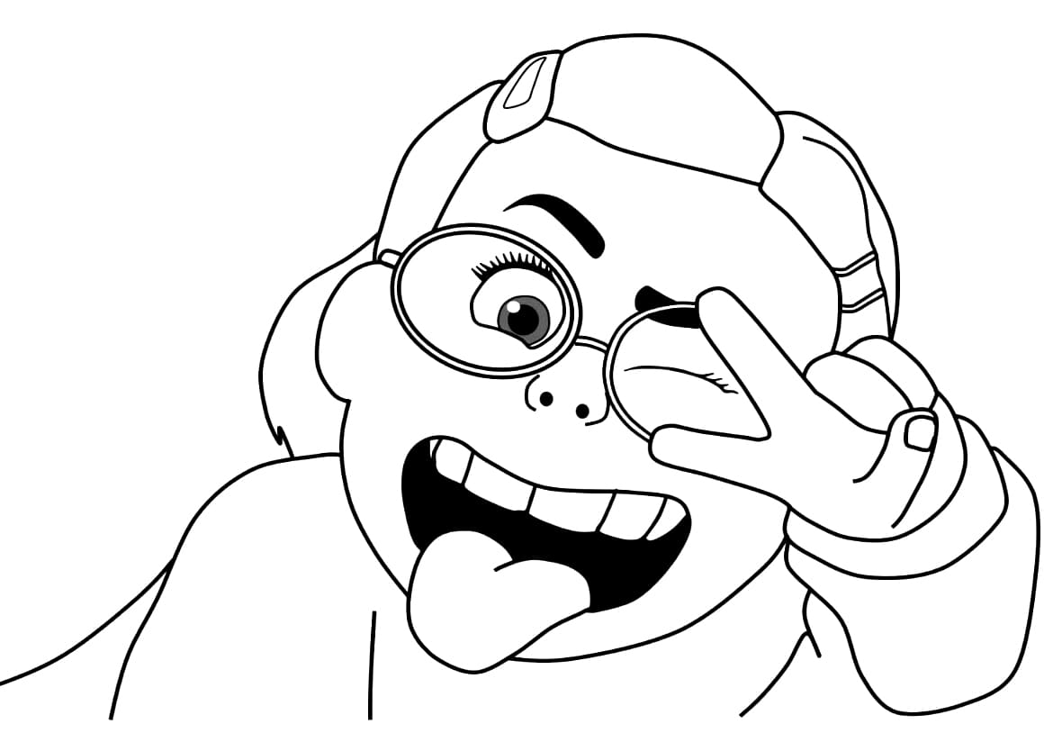 Funny Mei Lee Turning Red Coloring Page - Free Printable Coloring Pages