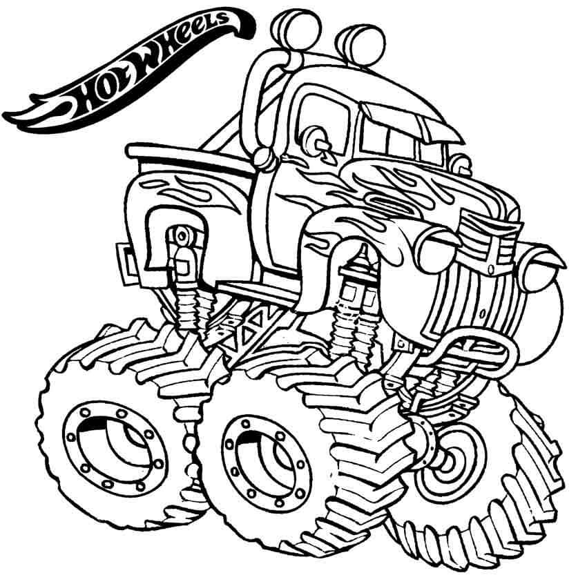 Madusa Monster Truck coloring page